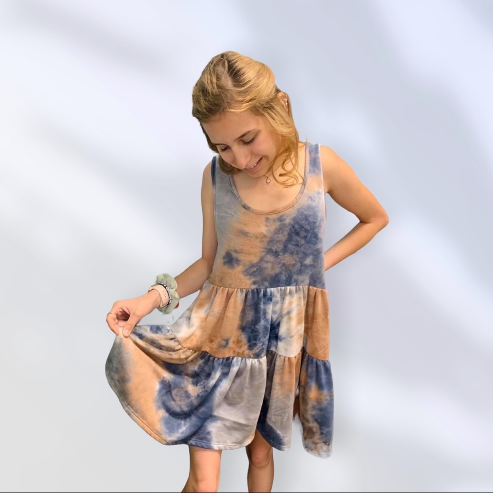 Tie dye tank top romper